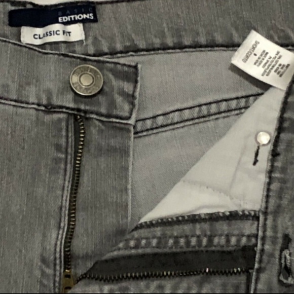 Basic Editions Classic Fit Jeans Gray Sz 6 Short - Picture 4 of 8